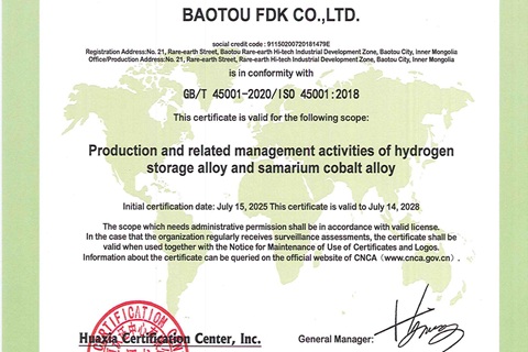 ISO 45001 OCCUPATIONAL HEALTH AND SAFETY